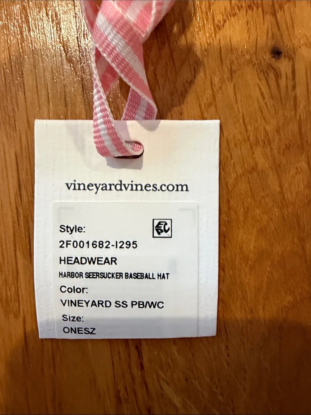 Vineyard Vines Pink & White Stripe Kids Cap with Whale Patch kids hat! Brand new